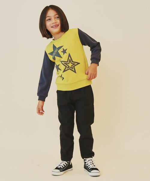 THE SHOP TK （ザ ショップ ティーケー ）の「◆【100-160】星さがら刺繍裏毛プルオーバー/洗濯機OK（スウェット・キッズ・ネイビー系4/イエロー系9/サックスブルー系4/チャコール・10/16/15 /11/12/13/14）」の6枚目の写真