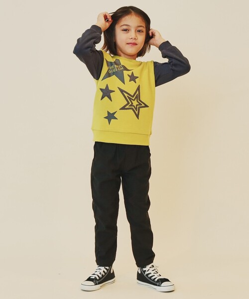 THE SHOP TK （ザ ショップ ティーケー ）の「◆【100-160】星さがら刺繍裏毛プルオーバー/洗濯機OK（スウェット・キッズ・ネイビー系4/イエロー系9/サックスブルー系4/チャコール・10/16/15 /11/12/13/14）」の7枚目の写真