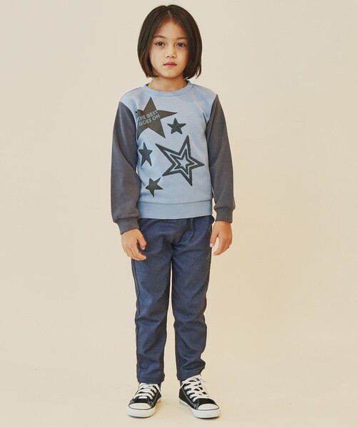 THE SHOP TK （ザ ショップ ティーケー ）の「◆【100-160】星さがら刺繍裏毛プルオーバー/洗濯機OK（スウェット・キッズ・ネイビー系4/イエロー系9/サックスブルー系4/チャコール・10/16/15 /11/12/13/14）」の13枚目の写真