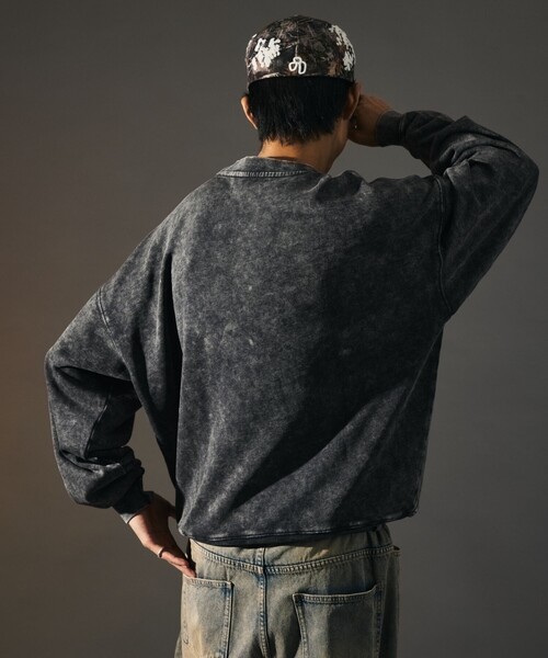 FREAK'S STORE（フリークスストア）の「限定展開 MR HEARTS/ミスターハーツ CHEMICAL WASH CREW NECK PRINT SWEAT/NORTHWEST（スウェット・メンズ・ネイビー/ブラック/ブラウン・LARGE/MEDIUM/SMALL）」の18枚目の写真