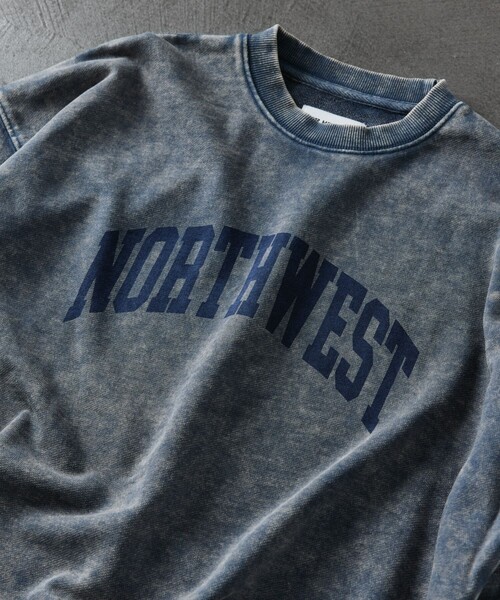 FREAK'S STORE（フリークスストア）の「限定展開 MR HEARTS/ミスターハーツ CHEMICAL WASH CREW NECK PRINT SWEAT/NORTHWEST（スウェット・メンズ・ネイビー/ブラック/ブラウン・LARGE/MEDIUM/SMALL）」の21枚目の写真