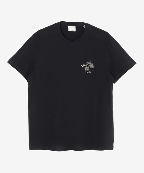 ISABEL MARANT（イザベルマラン）の「刺繍ロゴＴシャツ（Tシャツ/カットソー・メンズ・カーキ/ブラック・L/M）」の2枚目の写真