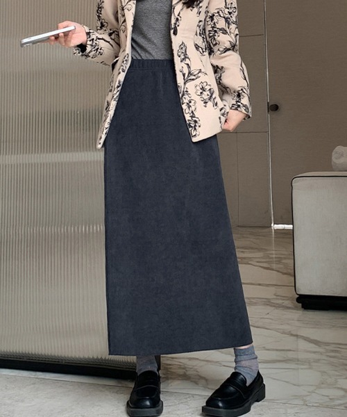 Miniministore(ミニミニストア)の「裏起毛ロングスカート秋冬スカート2タイプ(スカート・レディース・ブラウン系1/グレー系1/ブラック系1/ベージュ系2/イエロー系2/ベージュ系1/グレー系2/イエロー系1/ブラウン系2/ブラック系2・FREE)」の3枚目の写真