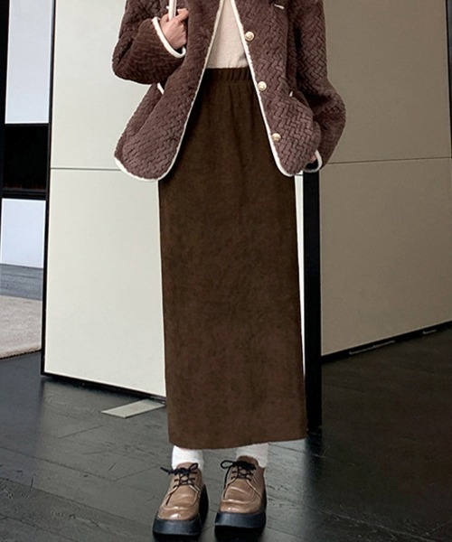 Miniministore(ミニミニストア)の「裏起毛ロングスカート秋冬スカート2タイプ(スカート・レディース・ブラウン系1/グレー系1/ブラック系1/ベージュ系2/イエロー系2/ベージュ系1/グレー系2/イエロー系1/ブラウン系2/ブラック系2・FREE)」の6枚目の写真
