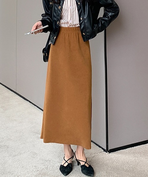 Miniministore(ミニミニストア)の「裏起毛ロングスカート秋冬スカート2タイプ(スカート・レディース・ブラウン系1/グレー系1/ブラック系1/ベージュ系2/イエロー系2/ベージュ系1/グレー系2/イエロー系1/ブラウン系2/ブラック系2・FREE)」の9枚目の写真