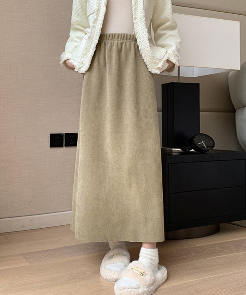 Miniministore(ミニミニストア)の「裏起毛ロングスカート秋冬スカート2タイプ(スカート・レディース・ブラウン系1/グレー系1/ブラック系1/ベージュ系2/イエロー系2/ベージュ系1/グレー系2/イエロー系1/ブラウン系2/ブラック系2・FREE)」の11枚目の写真