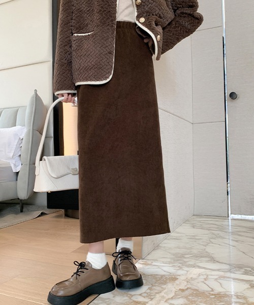 Miniministore(ミニミニストア)の「裏起毛ロングスカート秋冬スカート2タイプ(スカート・レディース・ブラウン系1/グレー系1/ブラック系1/ベージュ系2/イエロー系2/ベージュ系1/グレー系2/イエロー系1/ブラウン系2/ブラック系2・FREE)」の21枚目の写真