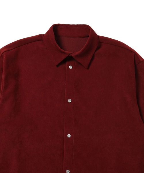 JUNRED(ジュンレッド)の「カルゼコールシャーリングシャツ(シャツ/ブラウス・メンズ・チャコールグレー/レッド/ネイビー・L/M)」の4枚目の写真