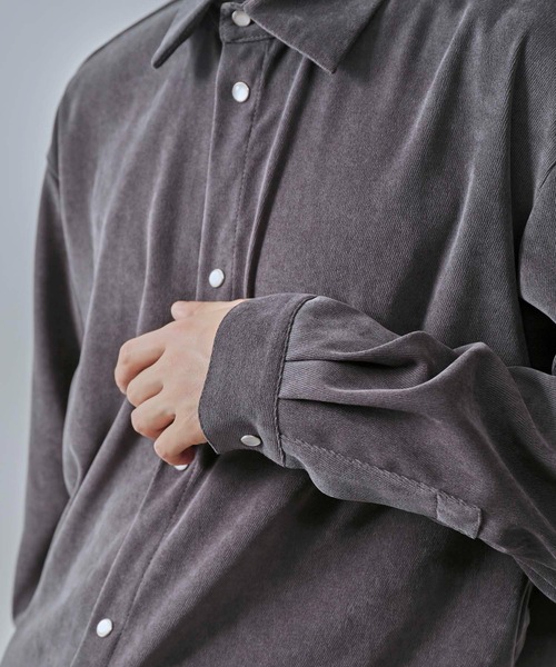 JUNRED(ジュンレッド)の「カルゼコールシャーリングシャツ(シャツ/ブラウス・メンズ・チャコールグレー/レッド/ネイビー・L/M)」の21枚目の写真