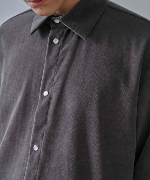 JUNRED(ジュンレッド)の「カルゼコールシャーリングシャツ(シャツ/ブラウス・メンズ・チャコールグレー/レッド/ネイビー・L/M)」の22枚目の写真