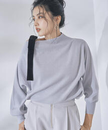PROPORTION BODY DRESSING | ベロアリボン付きニット / 1215170017(ニット/セーター)