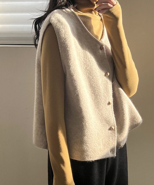 コンサバ系ニットベスト（ベスト）｜aimoha（アイモハ）の