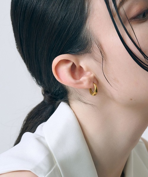 <限定ペア商品>【金属アレルギー対応】ぷっくりメタルフープペアピアス/BOX付き(ピアス(両耳用))|Phoebe(フィービィー) <限定ペア商品>【金属アレルギー対応】ぷっくりメタルフープペアピアス/BOX付き(ピアス(両耳用))|Phoebe(フィービィー)