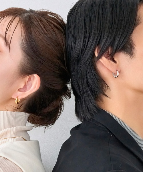 <限定ペア商品>【金属アレルギー対応】ぷっくりメタルフープペアピアス/BOX付き(ピアス(両耳用))|Phoebe(フィービィー) <限定ペア商品>【金属アレルギー対応】ぷっくりメタルフープペアピアス/BOX付き(ピアス(両耳用))|Phoebe(フィービィー)