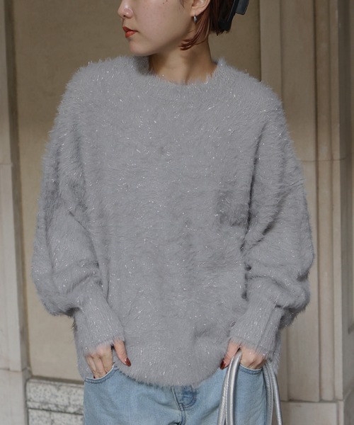 セール】ラメシャギーオーバーサイズニット（ニット/セーター）｜Mili