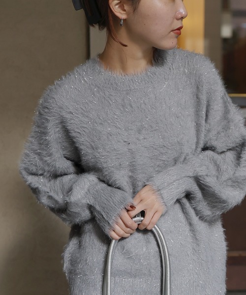 セール】ラメシャギーオーバーサイズニット（ニット/セーター）｜Mili