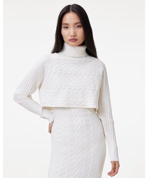 ALLSAINTS(オールセインツ)の「MURIEL 2-IN-1 KNITTED SLIM MIDI DRESS | MURIEL 2-IN-1 ニット スリム ミディ ドレス・ワンピース(ワンピース・レディース・ホワイト系その他・S/XS/M)」の4枚目の写真
