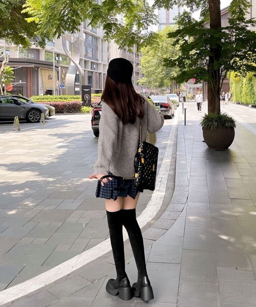 Miniministore（ミニミニストア）の「ニーハイブーツ レディース ロングブーツ（ブーツ・レディース・ブラック・22.5cm/23.5cm/24.5cm/23.0cm/24.0cm）」の9枚目の写真
