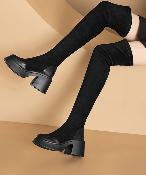 Miniministore（ミニミニストア）の「ニーハイブーツ レディース ロングブーツ（ブーツ・レディース・ブラック・22.5cm/23.5cm/24.5cm/23.0cm/24.0cm）」の14枚目の写真