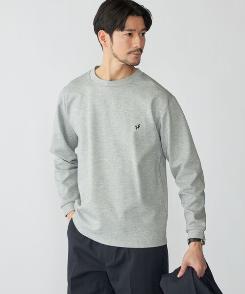 SHIPS(シップス)の「【WEB限定】SHIPS:〈抗菌防臭〉ワンポイントロゴ ハイゲージバーズアイ ダブルフェイス 長袖Tシャツ(Tシャツ/カットソー・メンズ・グレー/ネイビー/オフホワイト/ベージュ・SMALL/X-LARGE/LARGE/MEDIUM)」の13枚目の写真