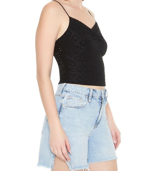 FOREVER 21(フォーエバー トゥエンティーワン)の「カットレースキャミ(キャミソール・レディース・グリーン/ホワイト系その他/ブラック・SMALL/MEDIUM)」の8枚目の写真