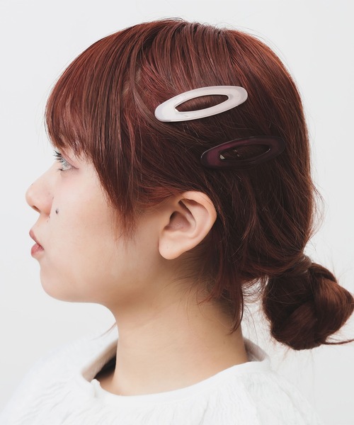 BEAMS BOY(ビームスボーイ)の「BIG ヘア スリーピン 2P(ヘアピン・レディース・グリーン/ピンク/サックスブルー・ONE SIZE)」の3枚目の写真