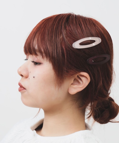 BEAMS BOY(ビームスボーイ)の「BIG ヘア スリーピン 2P(ヘアピン・レディース・グリーン/ピンク/サックスブルー・ONE SIZE)」の4枚目の写真