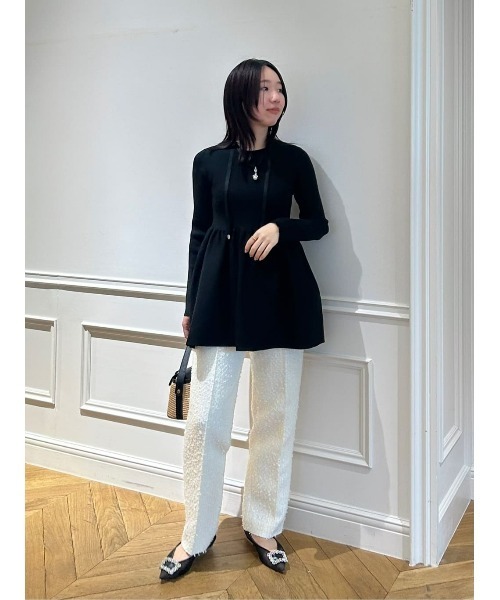 LOULOU WILLOUGHBY(ルルウィルビー)の「【LOULOU WILLOUGHBY】ペプラムニットプルオーバー(ニット/セーター・レディース・オフホワイト/ブラック・2)」の10枚目の写真