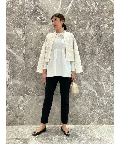 LOULOU WILLOUGHBY(ルルウィルビー)の「【LOULOU WILLOUGHBY】ペプラムニットプルオーバー(ニット/セーター・レディース・オフホワイト/ブラック・2)」の16枚目の写真