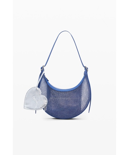 Desigual（デシグアル）の「REPRISE ATENEA MESH CASCAIS メッシュパネル クレセントバッグ（ショルダーバッグ・レディース・ホワイト/ブルー・FREE）」の8枚目の写真
