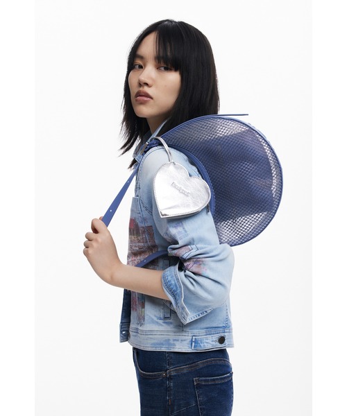 Desigual（デシグアル）の「REPRISE ATENEA MESH CASCAIS メッシュパネル クレセントバッグ（ショルダーバッグ・レディース・ホワイト/ブルー・FREE）」の9枚目の写真