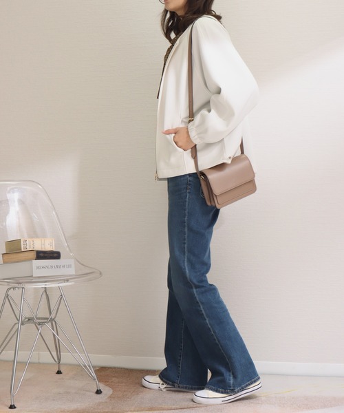 ダンボールポンチ ノーカラーギャザーブルゾン（ブルゾン）｜libelle