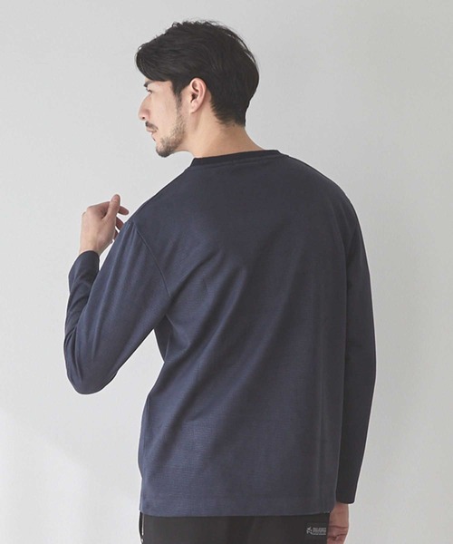 UNION STATION（ユニオンステーション）の「フェイクスウェードエンボス加工スウェット（スウェット・メンズ・ネイビー/オフホワイト・M/L/LL）」の5枚目の写真