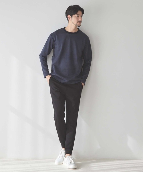 UNION STATION（ユニオンステーション）の「フェイクスウェードエンボス加工スウェット（スウェット・メンズ・ネイビー/オフホワイト・M/L/LL）」の6枚目の写真