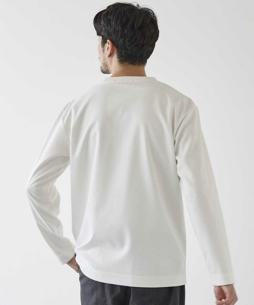 UNION STATION（ユニオンステーション）の「フェイクスウェードエンボス加工スウェット（スウェット・メンズ・ネイビー/オフホワイト・M/L/LL）」の10枚目の写真