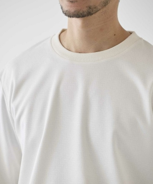 UNION STATION（ユニオンステーション）の「フェイクスウェードエンボス加工スウェット（スウェット・メンズ・ネイビー/オフホワイト・M/L/LL）」の11枚目の写真