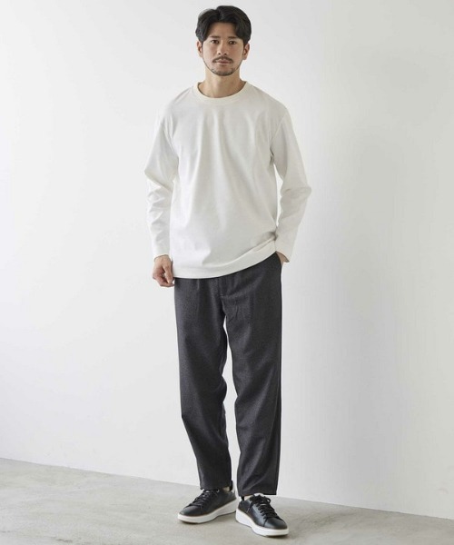 UNION STATION（ユニオンステーション）の「フェイクスウェードエンボス加工スウェット（スウェット・メンズ・ネイビー/オフホワイト・M/L/LL）」の12枚目の写真