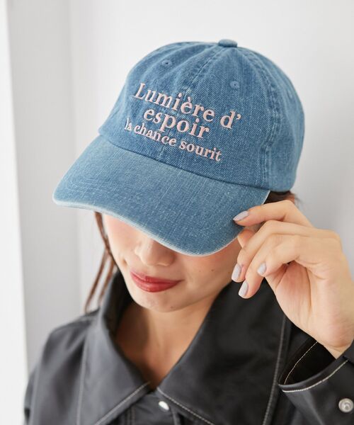 MAJESTIC LEGON（マジェスティックレゴン）の「ロゴデニムキャップ（キャップ・レディース・ネイビー/サックスブルー・FREE）」の2枚目の写真