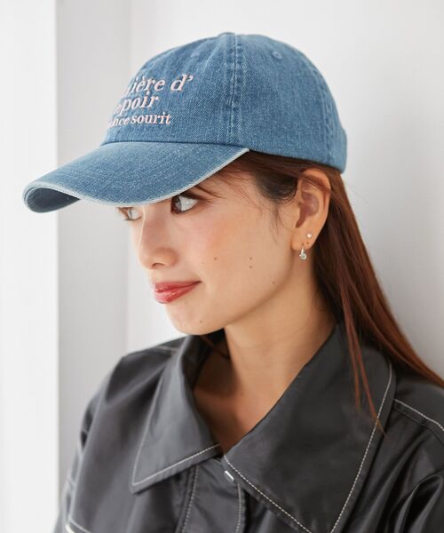 MAJESTIC LEGON（マジェスティックレゴン）の「ロゴデニムキャップ（キャップ・レディース・ネイビー/サックスブルー・FREE）」の4枚目の写真