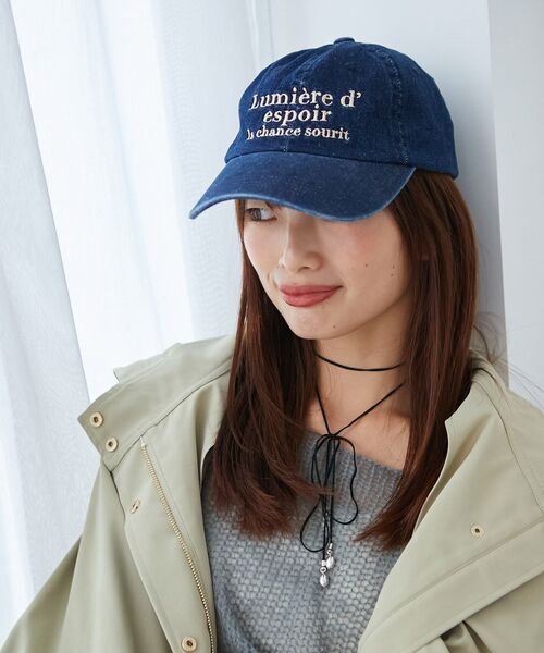 MAJESTIC LEGON（マジェスティックレゴン）の「ロゴデニムキャップ（キャップ・レディース・ネイビー/サックスブルー・FREE）」の7枚目の写真