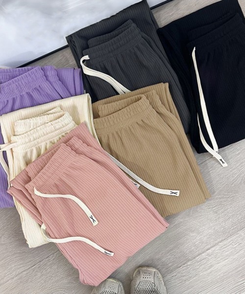 Miniministore(ミニミニストア)の「セミワイドパンツ レディースウエストゴム(スラックス・レディース・ダークベージュ/ブラック/ラベンダー/ピンク/アイボリー/ダークグレー・FREE)」の12枚目の写真