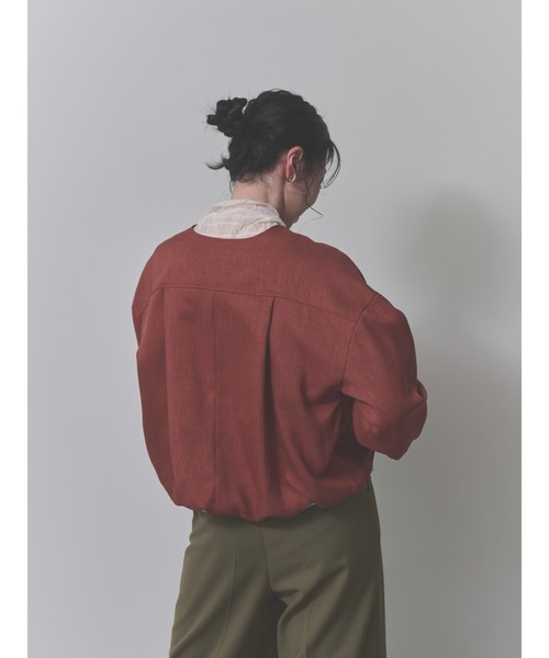 DOLLUPOOPS(ドールアップウップス)の「【定番オケージョンアイテム】ポケットチュールフリルモチーフブルゾン(ブルゾン・レディース・チャコールグレー/レンガ/ブラック・38)」の8枚目の写真