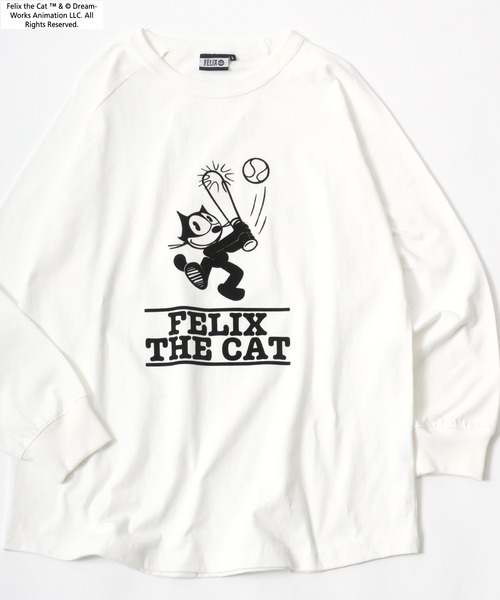 THE FELiX（フェリクス）の「FELIX THE CAT/フィリックス・ザ・キャット キャラクター ヴィンテージライク フロント バックプリント ラグランロンT レディース メンズ（Tシャツ/カットソー・レディース・チャコール/オフホワイト/ホワイト系その他2/ホワイト系その他/グレー系その他・LL/L/M）」の22枚目の写真
