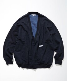 CAHLUMN/カウラム Merino Wool+Cotton Loop Back V-neck Sweatshirt/メリノウール コットン ループ バック ブイネック スウェットシャ