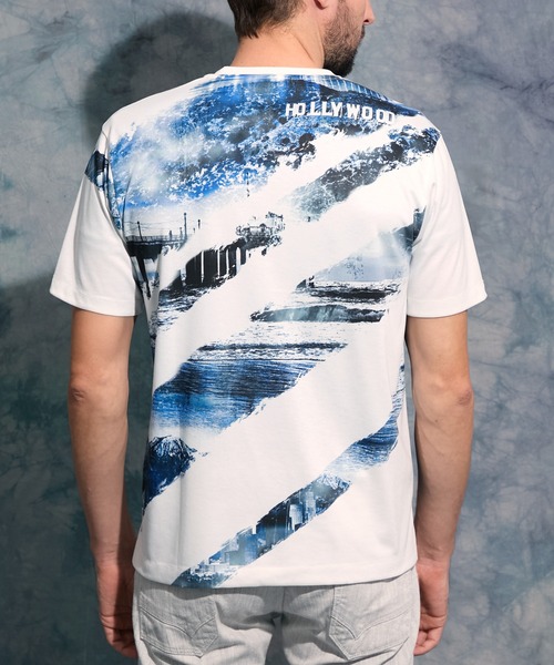 HIDEAWAYS NICOLE（ハイダウェイニコル）の「フォトラインアラカルトVネック半袖Ｔシャツ（Tシャツ/カットソー・メンズ・ホワイト系その他/オフホワイト/ブラック系その他/ブラック・MEDIUM/LARGE/X-LARGE）」の11枚目の写真