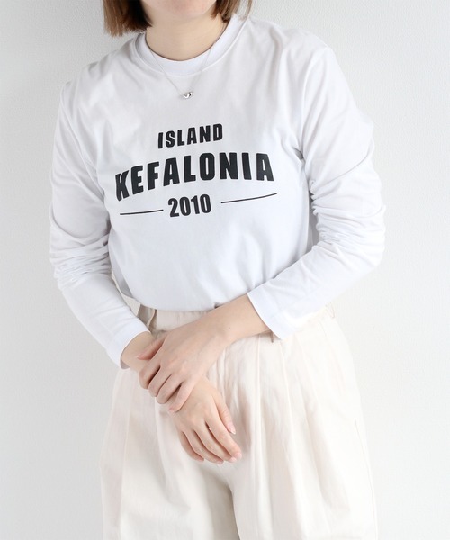 cepo(セポ)の「21/- 天竺ロゴロングスリーブTee(Tシャツ/カットソー・レディース・ホワイト系2/ホワイト系1/ブラック・M)」の1枚目の写真