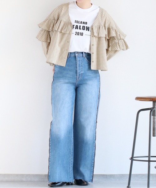 cepo(セポ)の「21/- 天竺ロゴロングスリーブTee(Tシャツ/カットソー・レディース・ホワイト系2/ホワイト系1/ブラック・M)」の5枚目の写真