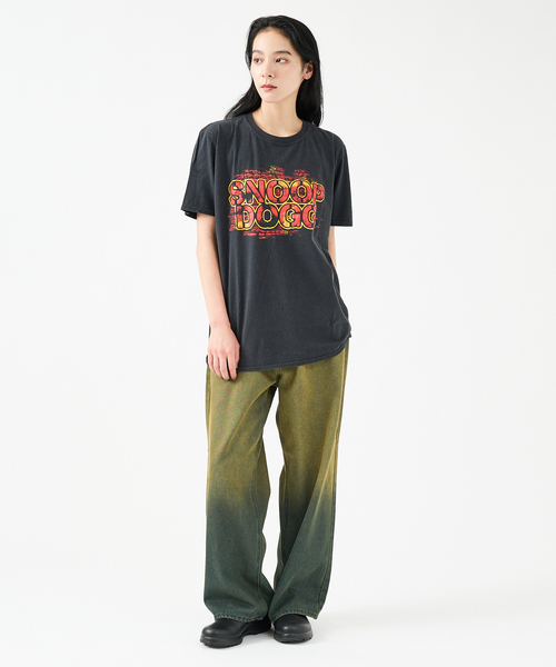 MYSELF ABAHOUSE（マイセルフアバハウス）の「SLUB DENIM BAGGY PANTS /スラブ デニム バギー パンツ（デニムパンツ・メンズ・ブラウン系その他/グリーン系その他/ピンク系その他/グリーン系その他2/ブルー系その他/ブラック系その他/ライトブルー・M/L）」の9枚目の写真