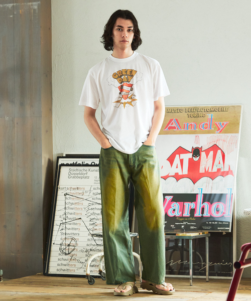 MYSELF ABAHOUSE（マイセルフアバハウス）の「SLUB DENIM BAGGY PANTS /スラブ デニム バギー パンツ（デニムパンツ・メンズ・ブラウン系その他/グリーン系その他/ピンク系その他/グリーン系その他2/ブルー系その他/ブラック系その他/ライトブルー・M/L）」の20枚目の写真