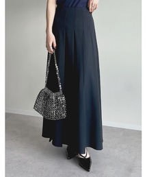 [2025AW COLLECTION][低身長サイズ有][スリットファスナー付き］2WAYストレッチミックスツイルプリーツスカート